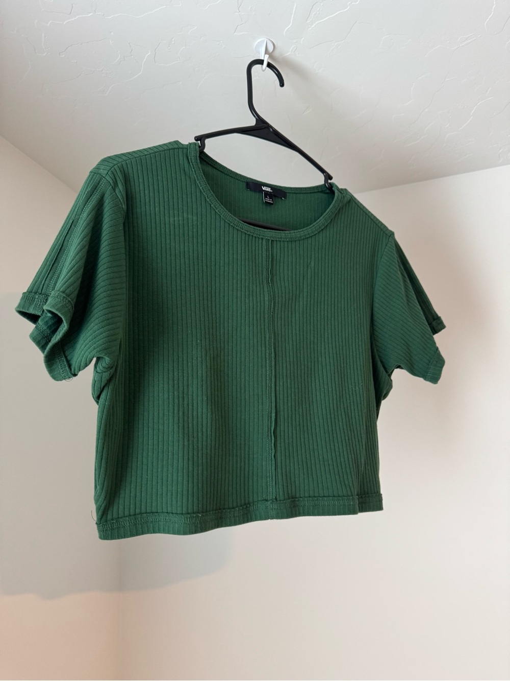 Green Vans Short Sleeve Crop Top - Size L